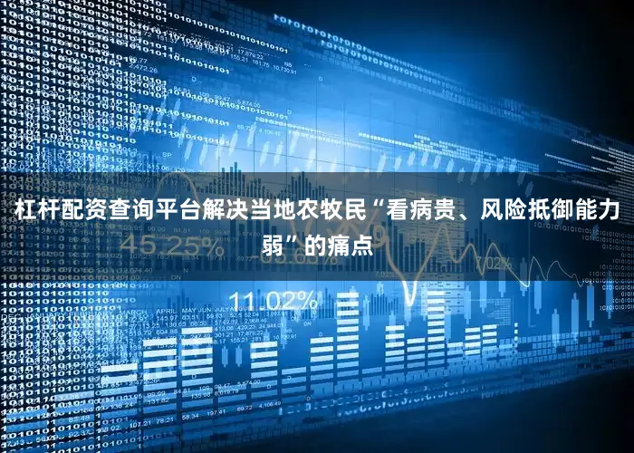 杠杆配资查询平台解决当地农牧民“看病贵、风险抵御能力弱”的痛点